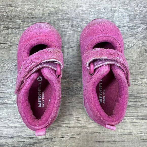 Merrell~Toddler Girl’s~Jungle Moc Burst 2 Pink Flower Shoes~Size 5 - Picture 6 of 10